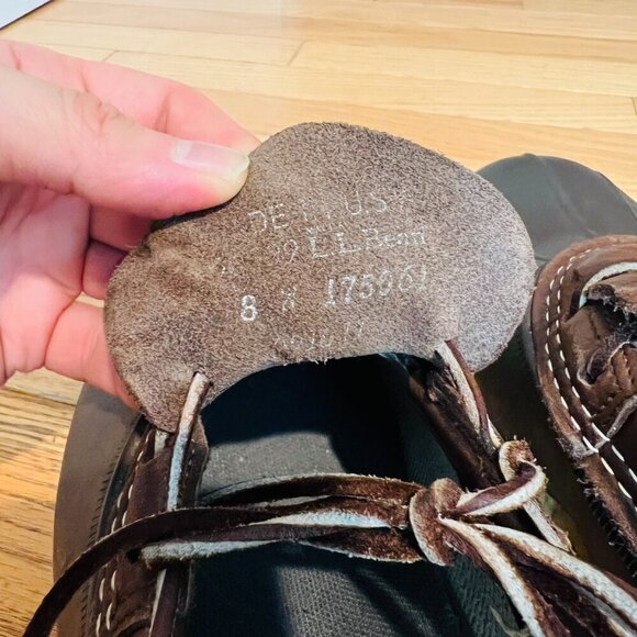 Vintage LL Bean Men's Bean Boots, Rubber Mocs Size 8 - Picture 10 of 13